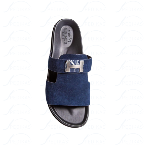 Sandales en Daim Bleu Marine