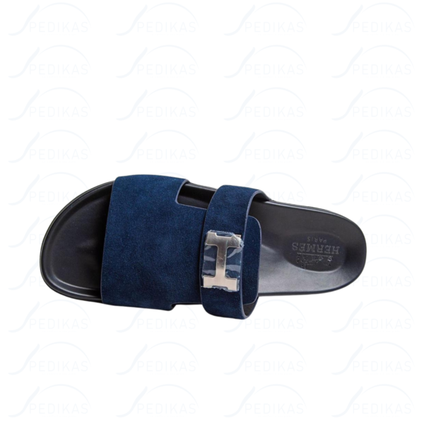 Sandales en Daim Bleu Marine