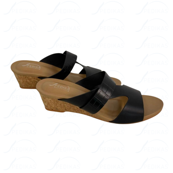 Sandales Compensées en Simili Cuir