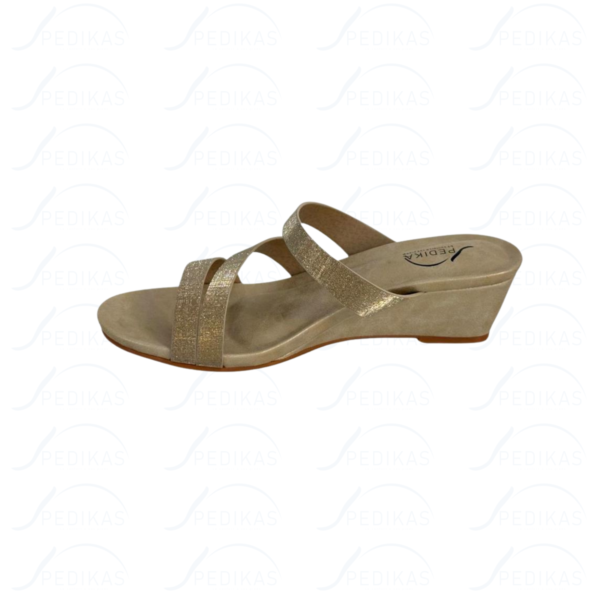 Mules Compensées en Simili Cuir