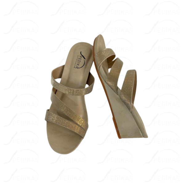 Mules Compensées en Simili Cuir
