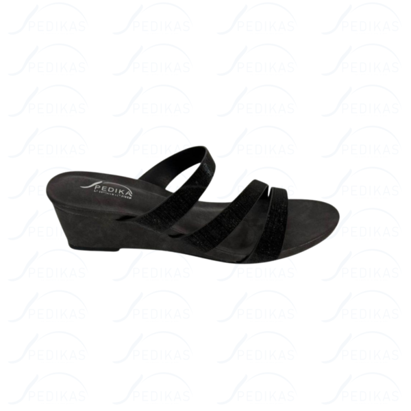 Mules Compensées en Simili Cuir