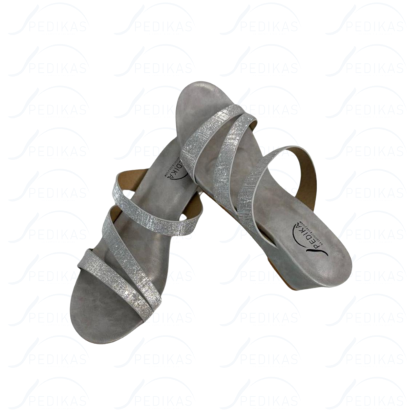 Mules Compensées en Simili Cuir