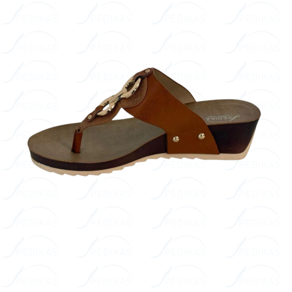 Sandales Compensées en Simili Cuir