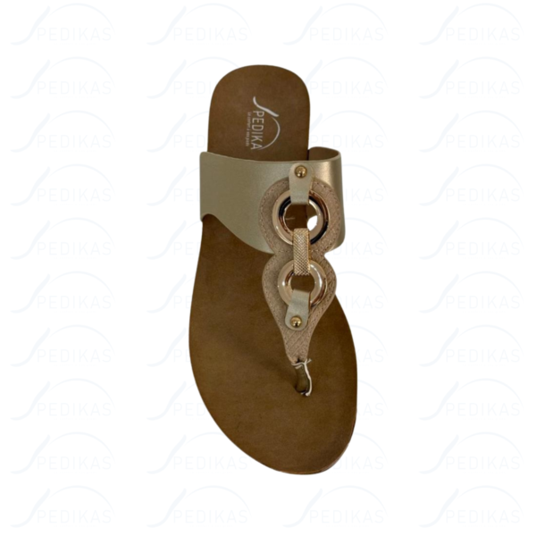 Sandales Compensées en Simili Cuir